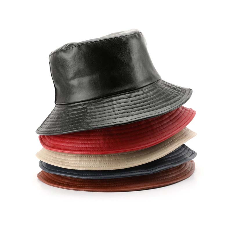 Cappello a secchio in pelle PU
